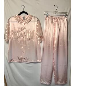 Vintage Leslie Fay Intimates  Women's Size Small Pink Pajama Set Sleepwear